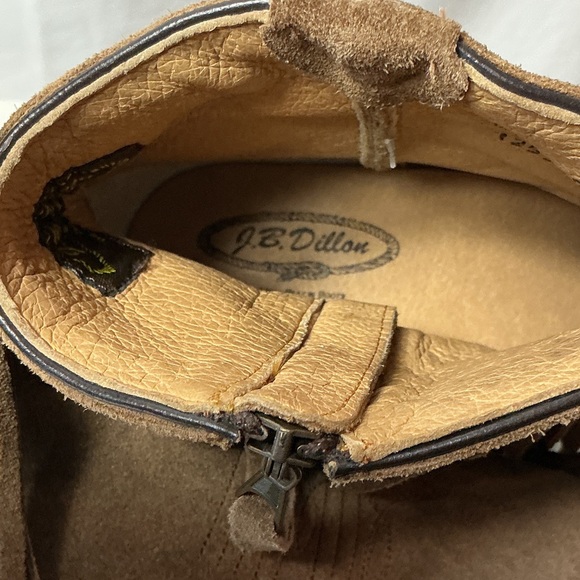 J.B. Dillon Fringe Suede Ankle Booties - Tan - Picture 2 of 12